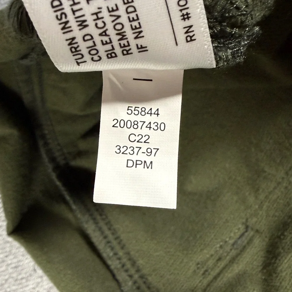 Duluth Trading Co Women 18 Long Green Moto Utility Pants Stretch Outdoor